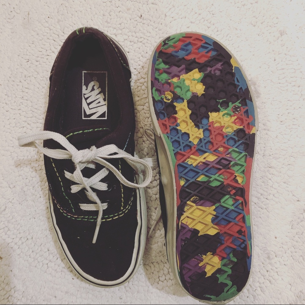 Size 6 rainbow bottom vans